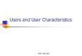 Users and User Characteristics PowerPoint PPT Presentation
