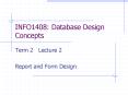 INFO1408: Database Design Concepts PowerPoint PPT Presentation
