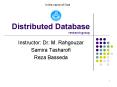 Distributed Database research group PowerPoint PPT Presentation