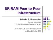SRIRAM Peer-to-Peer Infrastructure