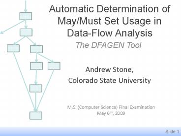 Automatic Determination of MayMust Set Usage in DataFlow Analysis