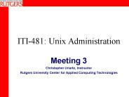 ITI481: Unix Administration
