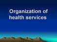 Organization of health services PowerPoint PPT Presentation