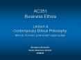 AC351 Business Ethics Lecture 4 Contemporary Ethical Philosophy: Marxist, feminist, postmodern appro PowerPoint PPT Presentation