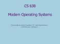 CS 630 Modern Operating Systems PowerPoint PPT Presentation