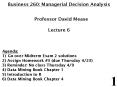 Business 260: Managerial Decision Analysis PowerPoint PPT Presentation