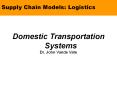 Domestic Transportation Systems PowerPoint PPT Presentation