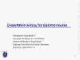 Dissertation writing for diploma course PowerPoint PPT Presentation