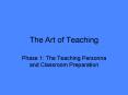The Art of Teaching PowerPoint PPT Presentation