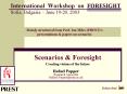 International Workshop on FORESIGHT Sofia, Bulgaria June 1920, 2003 PowerPoint PPT Presentation