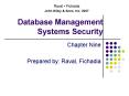 Database Management Systems Security PowerPoint PPT Presentation