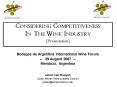 CONSIDERING COMPETITIVENESS IN THE WINE INDUSTRY Presentation PowerPoint PPT Presentation