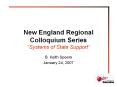 New England Regional Colloquium Series  PowerPoint PPT Presentation