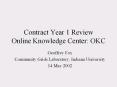Contract Year 1 Review Online Knowledge Center: OKC PowerPoint PPT Presentation