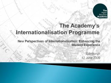 The Academys Internationalisation Programme