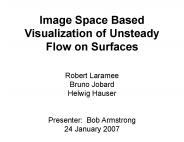 Image Space Based Visualization of Unsteady Flow on Surfaces