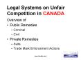 Legal Systems on Unfair Competition in CANADA PowerPoint PPT Presentation