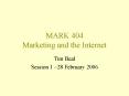 MARK 404 Marketing and the Internet PowerPoint PPT Presentation