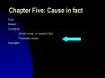 Chapter Five: Cause in fact PowerPoint PPT Presentation