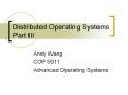 Distributed Operating Systems Part III PowerPoint PPT Presentation