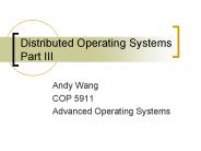 Distributed Operating Systems Part III