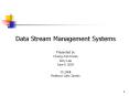 Data Stream Management Systems PowerPoint PPT Presentation