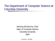 The Department of Computer Science at Columbia University