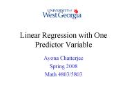 Linear Regression with One Predictor Variable