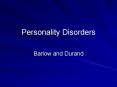 Personality Disorders PowerPoint PPT Presentation