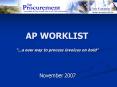 AP WORKLIST ...a new way to process invoices on hold PowerPoint PPT Presentation