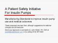 A Patient Safety Initiative For Insulin Pumps PowerPoint PPT Presentation