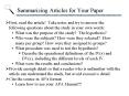 Summarizing Articles for Your Paper PowerPoint PPT Presentation