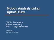 Motion Analysis using Optical flow
