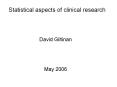 Statistical aspects of clinical research PowerPoint PPT Presentation