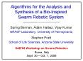 Algorithms for the Analysis and Synthesis of a BioInspired Swarm Robotic System PowerPoint PPT Presentation