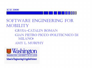 Software Engineering for Mobility