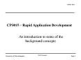 CP3015 Rapid Application Development PowerPoint PPT Presentation