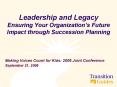Leadership and Legacy Ensuring Your Organizations Future Impact through Succession Planning PowerPoint PPT Presentation