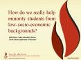 How do we really help minority students from lowsocioeconomic backgrounds PowerPoint PPT Presentation