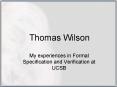 Thomas Wilson PowerPoint PPT Presentation