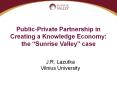 Public-Private Partnership in Creating a Knowledge Economy: the  PowerPoint PPT Presentation