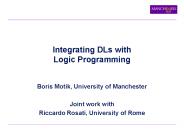 Integrating DLs with Logic Programming