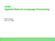 I256: Applied Natural Language Processing