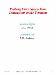 Probing Extra SpaceTime Dimensions at the Tevatron