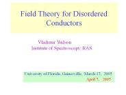Field Theory for Disordered Conductors
