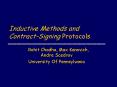 Inductive Methods and ContractSigning Protocols PowerPoint PPT Presentation