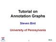 Tutorial on Annotation Graphs Steven Bird University of Pennsylvania PowerPoint PPT Presentation