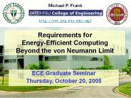 Requirements for Energy-Efficient Computing Beyond the von Neumann Limit