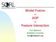 Model Fusion AOP Feature Interaction