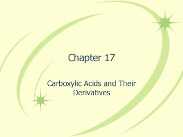 Carboxylic Acids and Their Derivatives